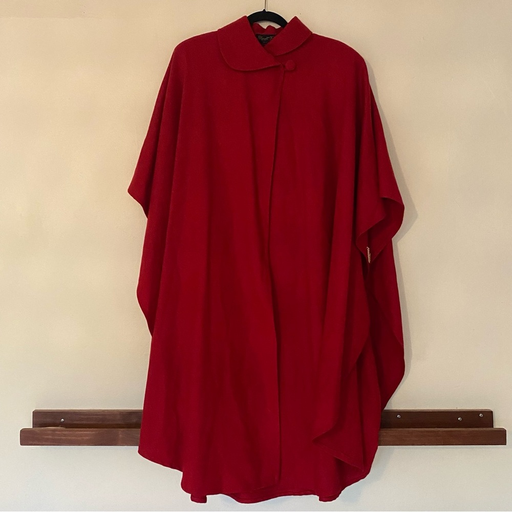 Elegant Fashions Red Women's Cape Coat